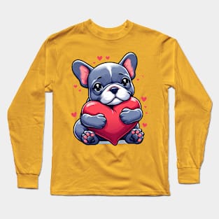 Cute Frenchie Valentines Day Love Long Sleeve T-Shirt